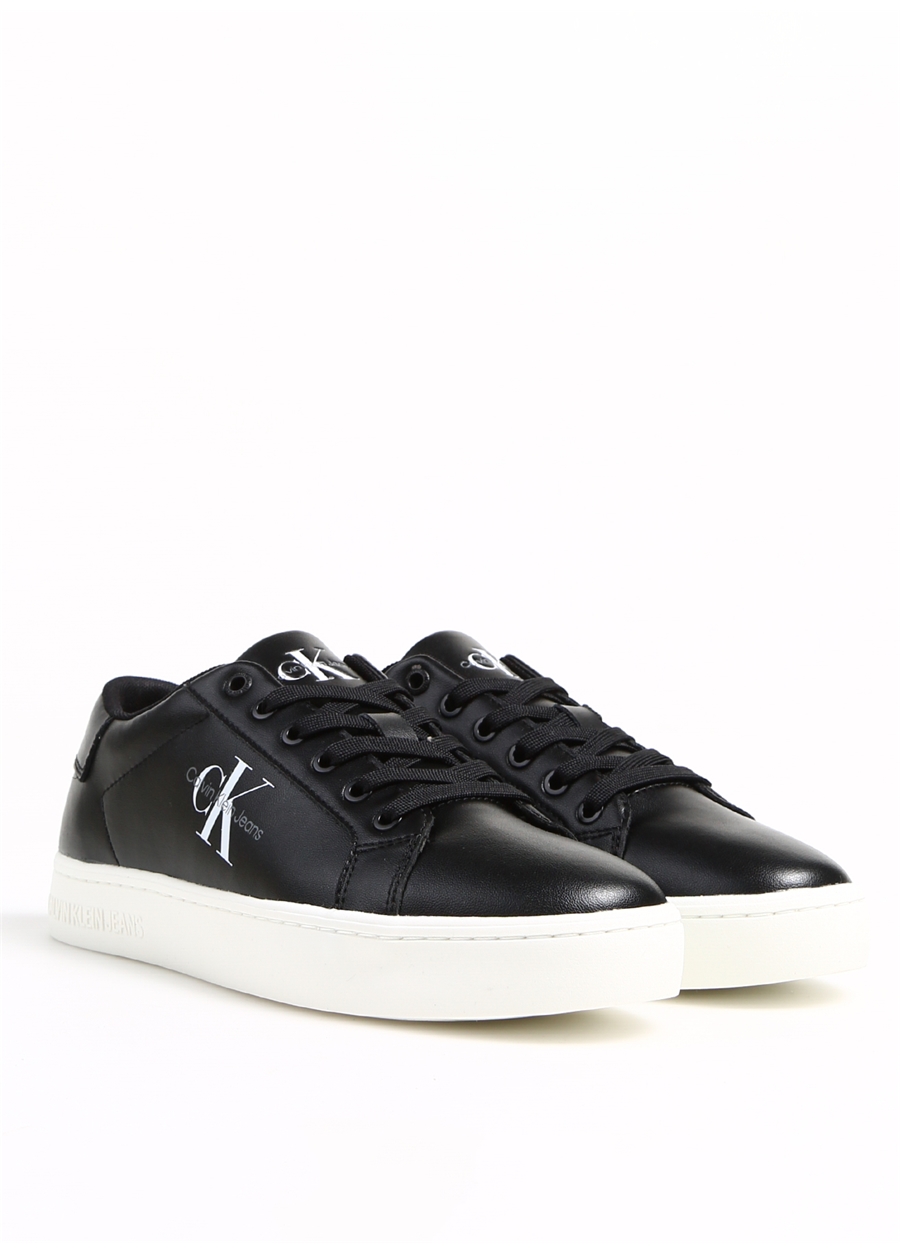 Calvin Klein Siyah Erkek Deri Sneaker CLASSICCUPLOWLACEUP LTH ML_1