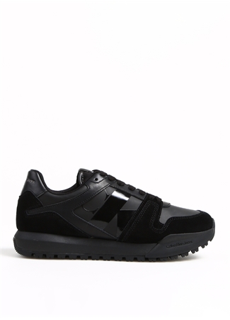 Calvin Klein Siyah Erkek Süet Sneaker TOOTHY RUN LACEUP LOW LTH MIX