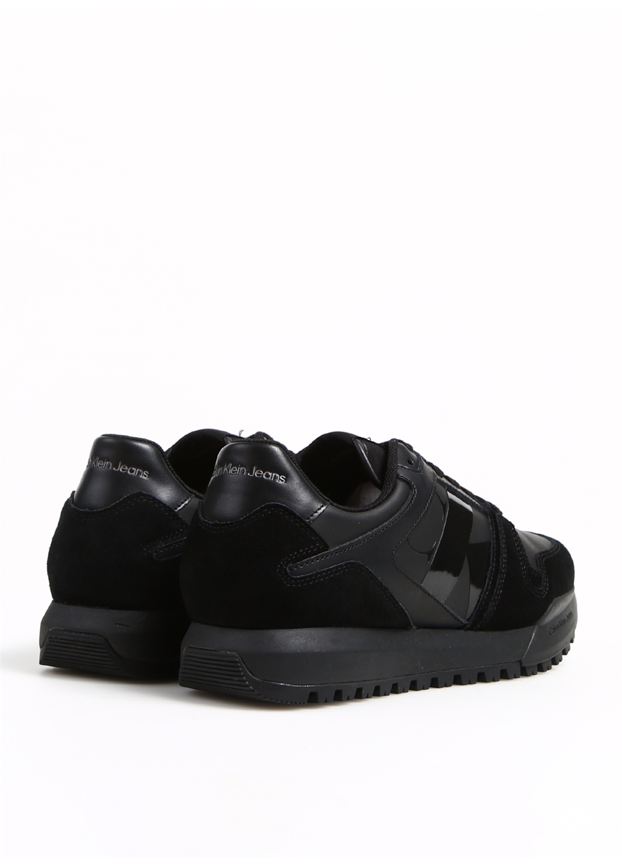 Calvin Klein Siyah Erkek Süet Sneaker TOOTHY RUN LACEUP LOW LTH MIX_2