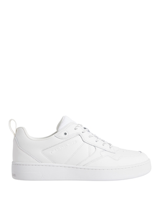 Calvin Klein Beyaz Erkek Deri Sneaker BASKET CUPSOLE LACEUP HIKING