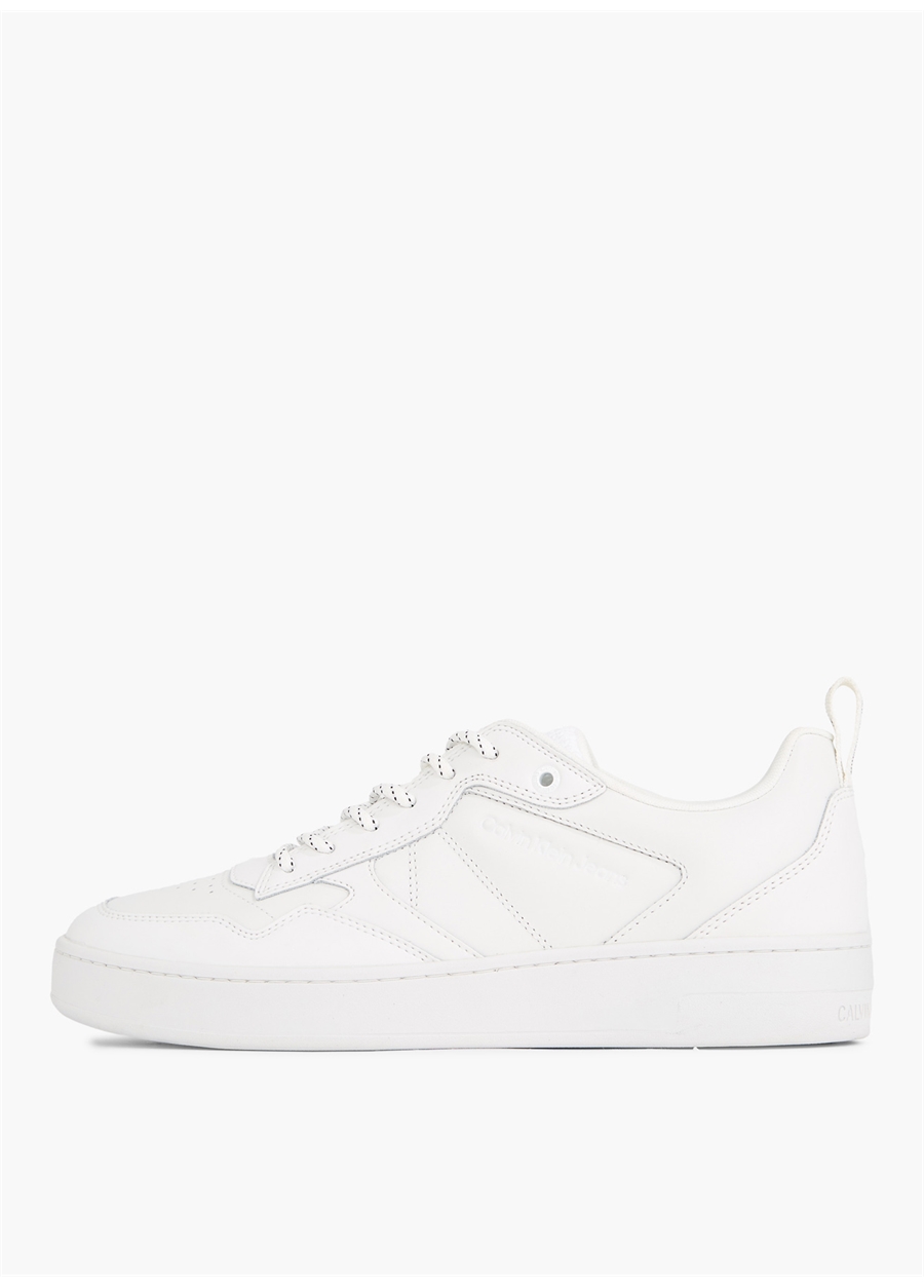 Calvin Klein Beyaz Erkek Deri Sneaker BASKET CUPSOLE LACEUP HIKING_1