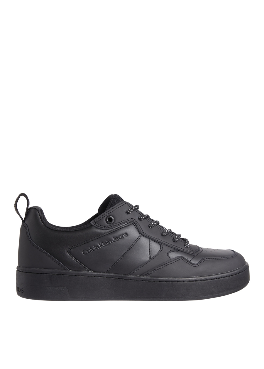 Calvin Klein Siyah Erkek Deri Sneaker BASKET CUPSOLE LACEUP HIKING_0