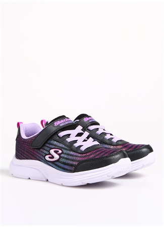 Skechers Siyah - Çok Renkli Kız Çocuk Yürüyüş Ayakkabısı 303393L BKMT WAVY LITES_1