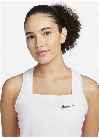 Nike Beyaz Kadın Kare Yaka Atlet DR6795-100 W NKCT DF SLAM TANK NY_1