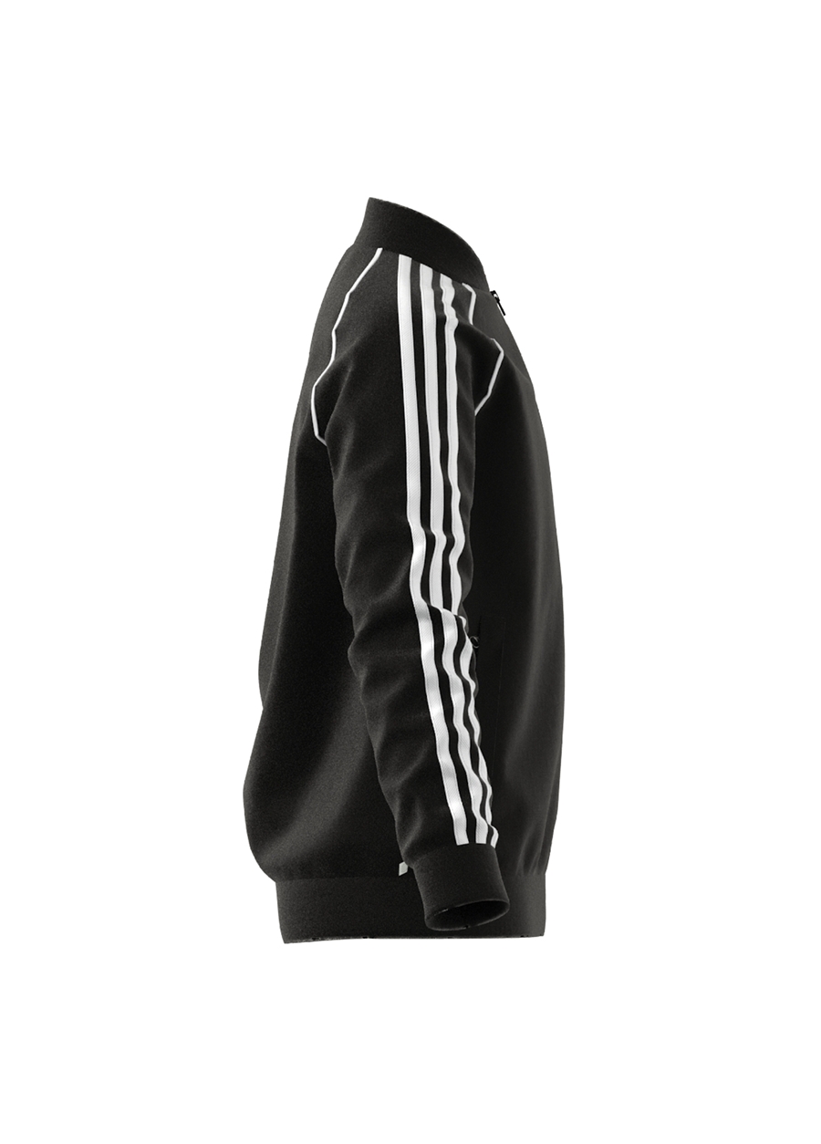 Adidas Siyah Erkek Çocuk Fermuarlı Uzun Kollu Düz Eşofman Üstü GN8451 SST TRACK TOP_2