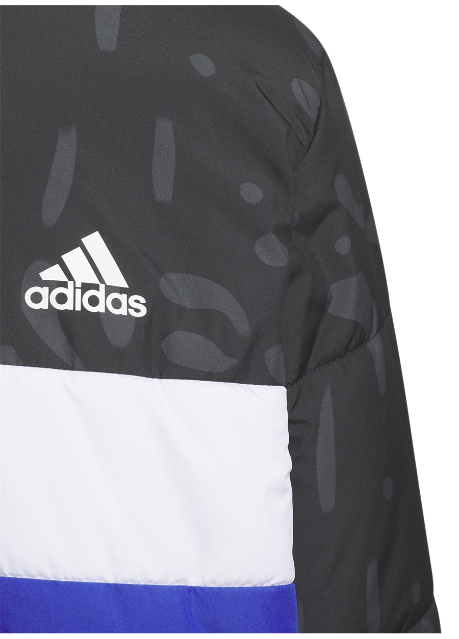 Adidas Siyah Erkek Çocuk Fermuarlı Uzun Kollu Düz Mont IL6097 JB CB PAD JKT_2