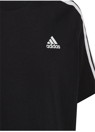 Adidas Siyah Erkek Çocuk Bisiklet Yaka Kısa Kollu Düz T-Shirt HR6330 No Information_3