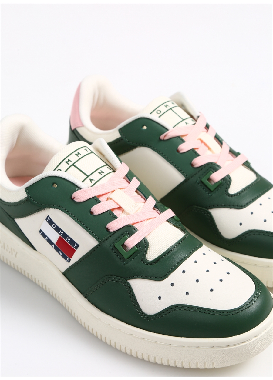 Tommy Hilfiger Yeşil Kadın Deri Sneaker EN0EN02204MBG_4