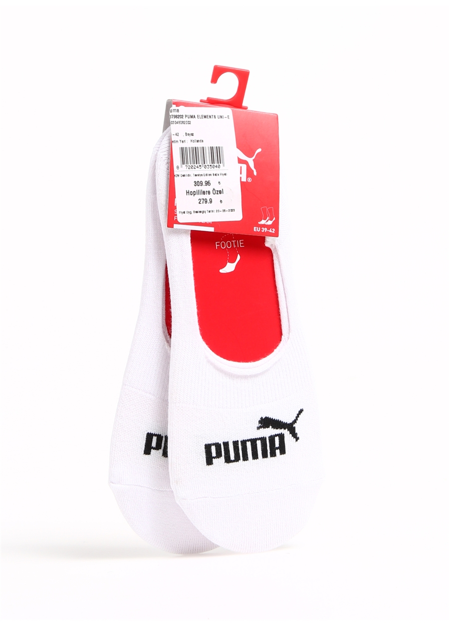 Puma Erkek Beyaz Çorap 90798202 PUMA ELEMENTS FOOTI