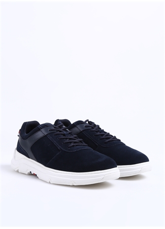 Tommy Hilfiger Mavi Erkek Deri Sneaker CORE HILFIGER SUEDE HYBRID SHOE_1