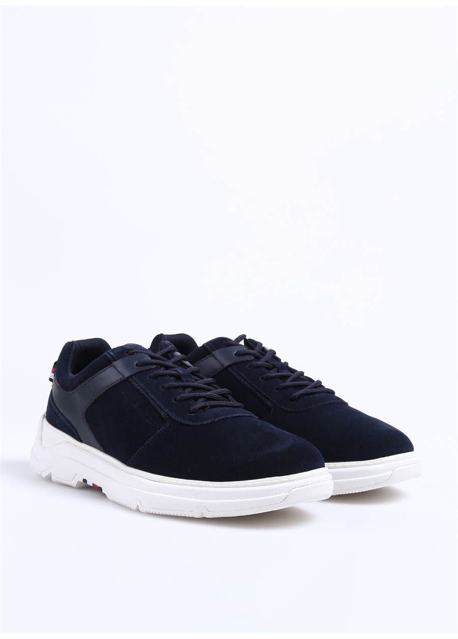 Tommy Hilfiger Mavi Erkek Deri Sneaker CORE HILFIGER SUEDE HYBRID SHOE_1