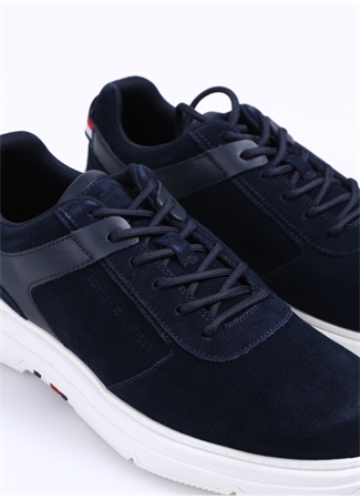 Tommy Hilfiger Mavi Erkek Deri Sneaker CORE HILFIGER SUEDE HYBRID SHOE_4