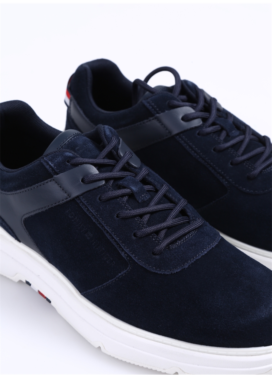 Tommy Hilfiger Mavi Erkek Deri Sneaker CORE HILFIGER SUEDE HYBRID SHOE_4