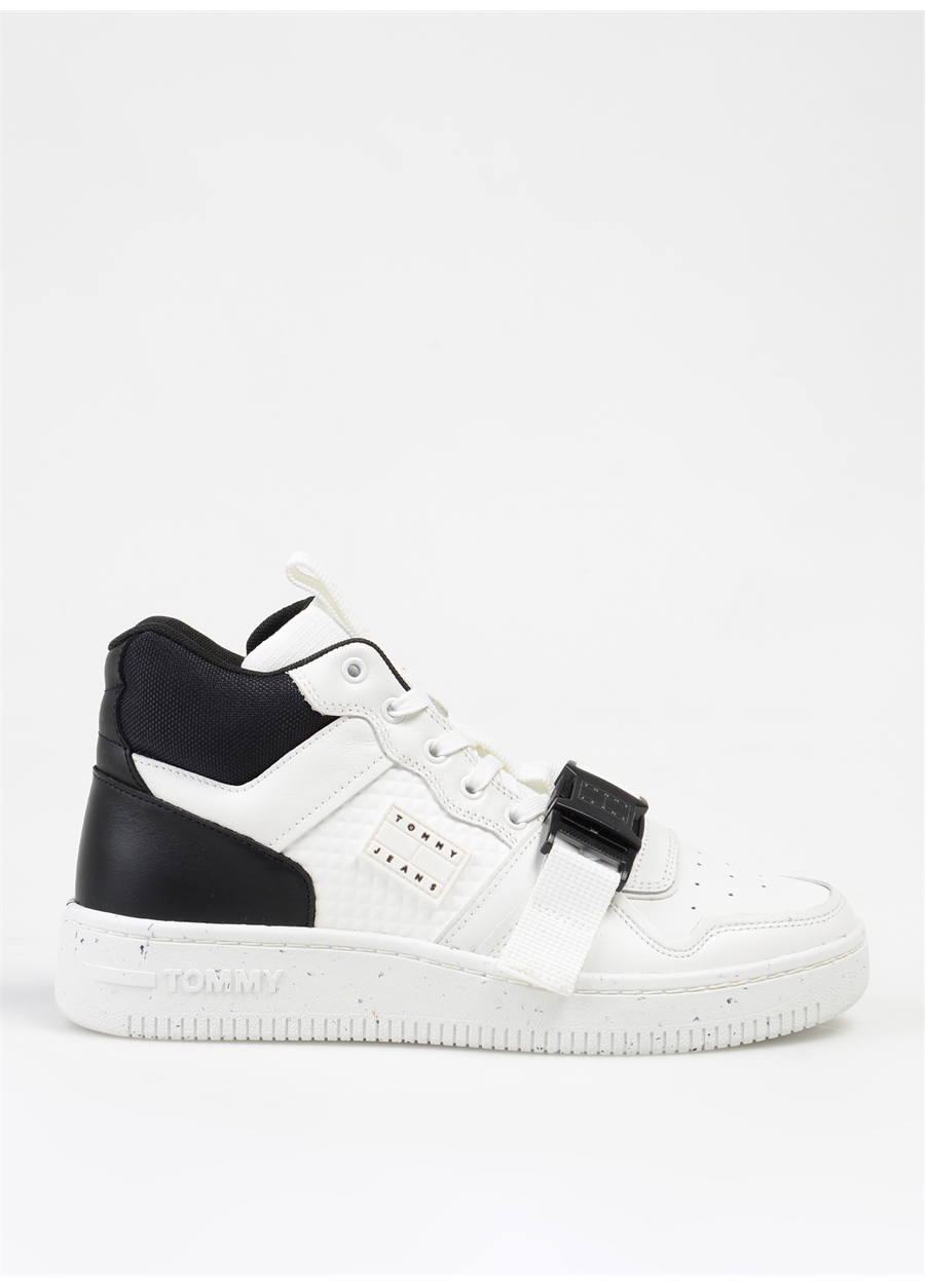 Tommy Hilfiger Beyaz Erkek Deri Sneaker TJM BASKET LEATHER BUCKLE MID_0