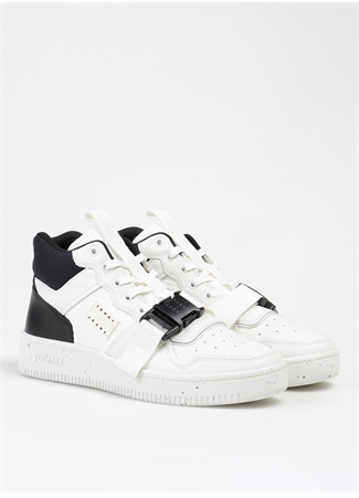 Tommy Hilfiger Beyaz Erkek Deri Sneaker TJM BASKET LEATHER BUCKLE MID_1