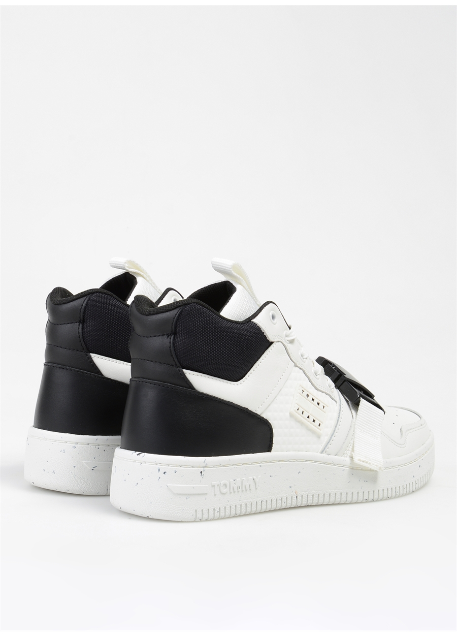 Tommy Hilfiger Beyaz Erkek Deri Sneaker TJM BASKET LEATHER BUCKLE MID_2