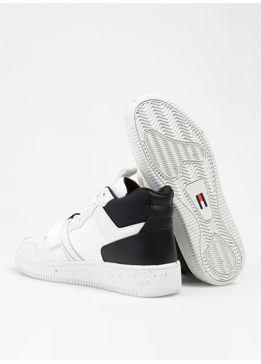 Tommy Hilfiger Beyaz Erkek Deri Sneaker TJM BASKET LEATHER BUCKLE MID_3