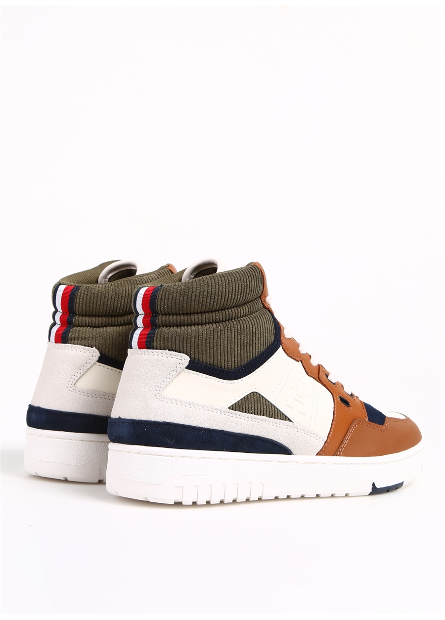 Tommy Hilfiger Kahve Erkek Deri Sneaker TH BASKET BETTER MIDCUT LTH MIX_2