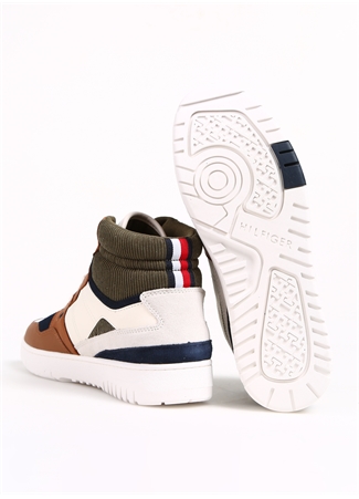 Tommy Hilfiger Kahve Erkek Deri Sneaker TH BASKET BETTER MIDCUT LTH MIX_3