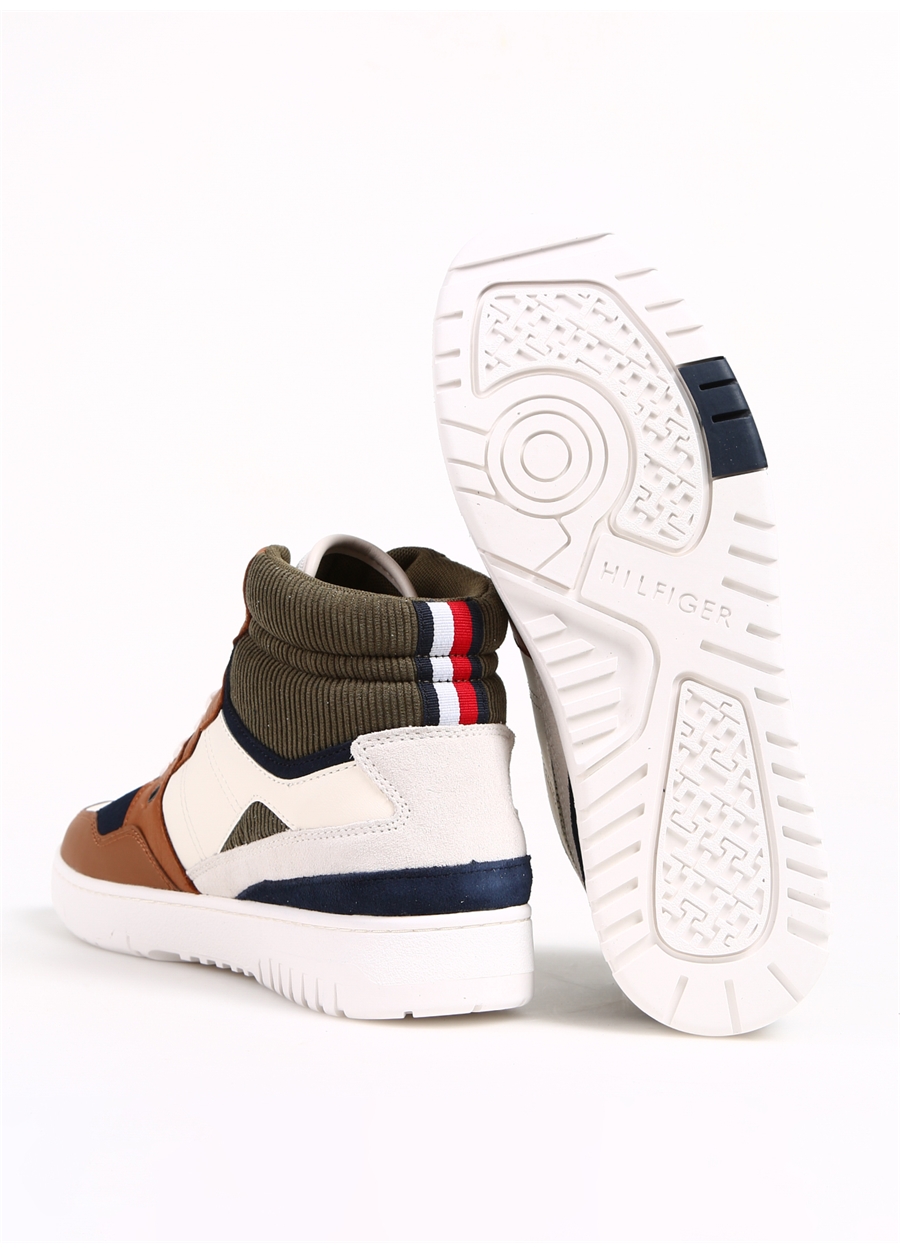 Tommy Hilfiger Kahve Erkek Deri Sneaker TH BASKET BETTER MIDCUT LTH MIX_3