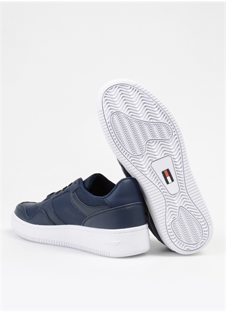 Tommy Hilfiger Mavi Erkek Deri Sneaker RETRO BASKET ESS_3