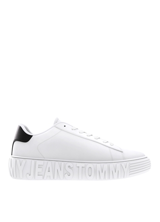 Tommy Hilfiger Beyaz Erkek Deri Sneaker TOMMY JEANS LEATHER OUTSOLE_1