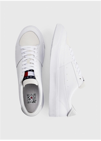 Tommy Hilfiger Beyaz Erkek Deri Sneaker VULCANIZED ESS_2