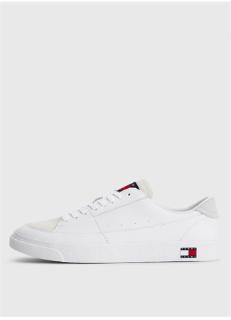 Tommy Hilfiger Beyaz Erkek Deri Sneaker VULCANIZED ESS_3