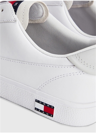 Tommy Hilfiger Beyaz Erkek Deri Sneaker VULCANIZED ESS_4