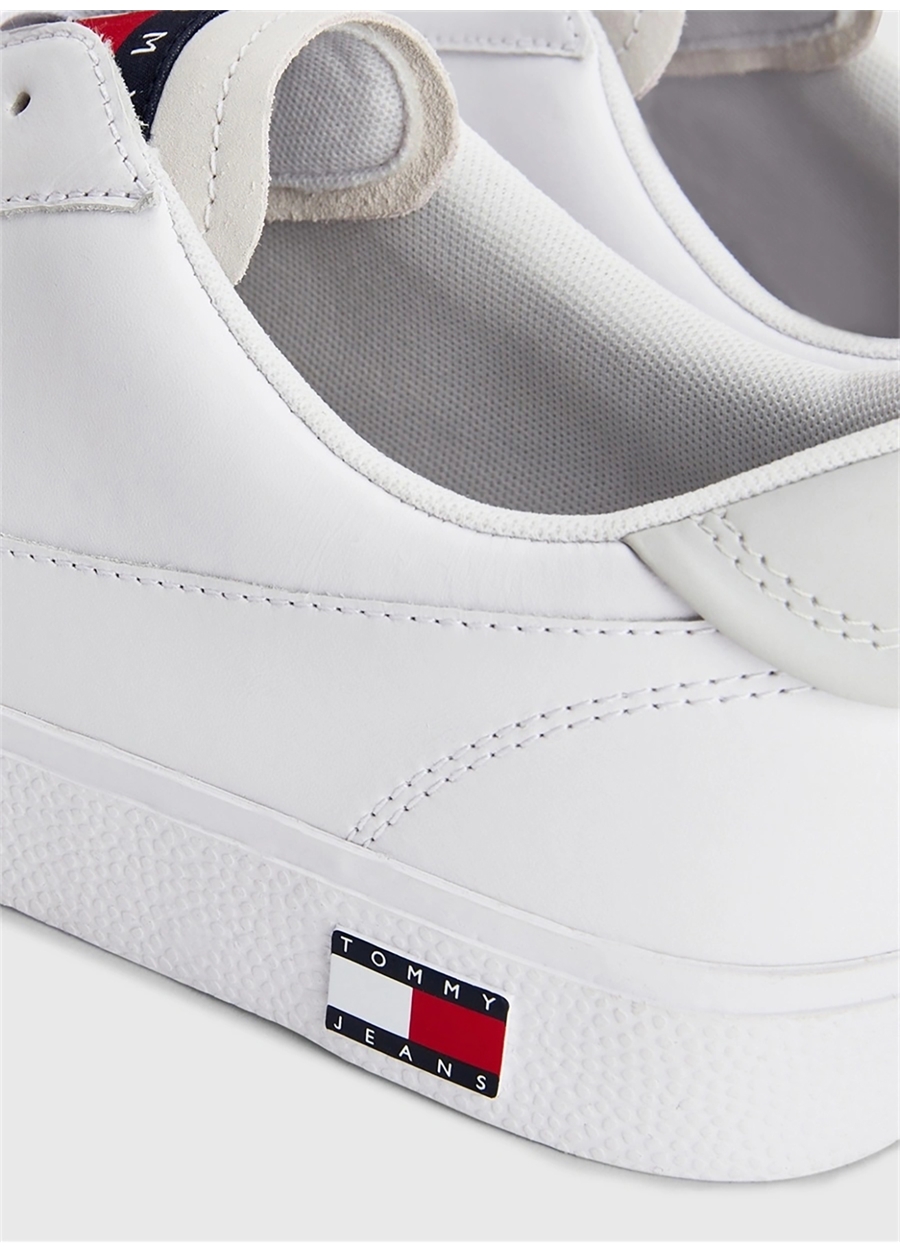 Tommy Hilfiger Beyaz Erkek Deri Sneaker VULCANIZED ESS_4