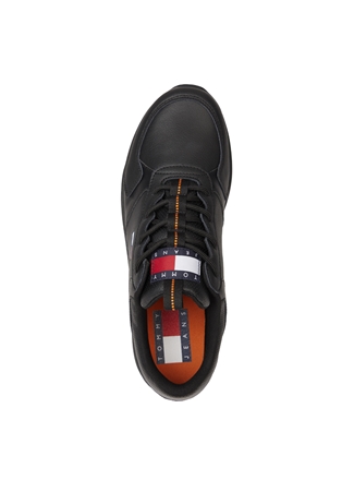 Tommy Hilfiger Siyah Erkek Deri Sneaker FLEXI RUNNER_5