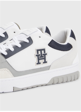 Tommy Hilfiger Beyaz Erkek Deri Sneaker TH BASKET STREET MIX_4