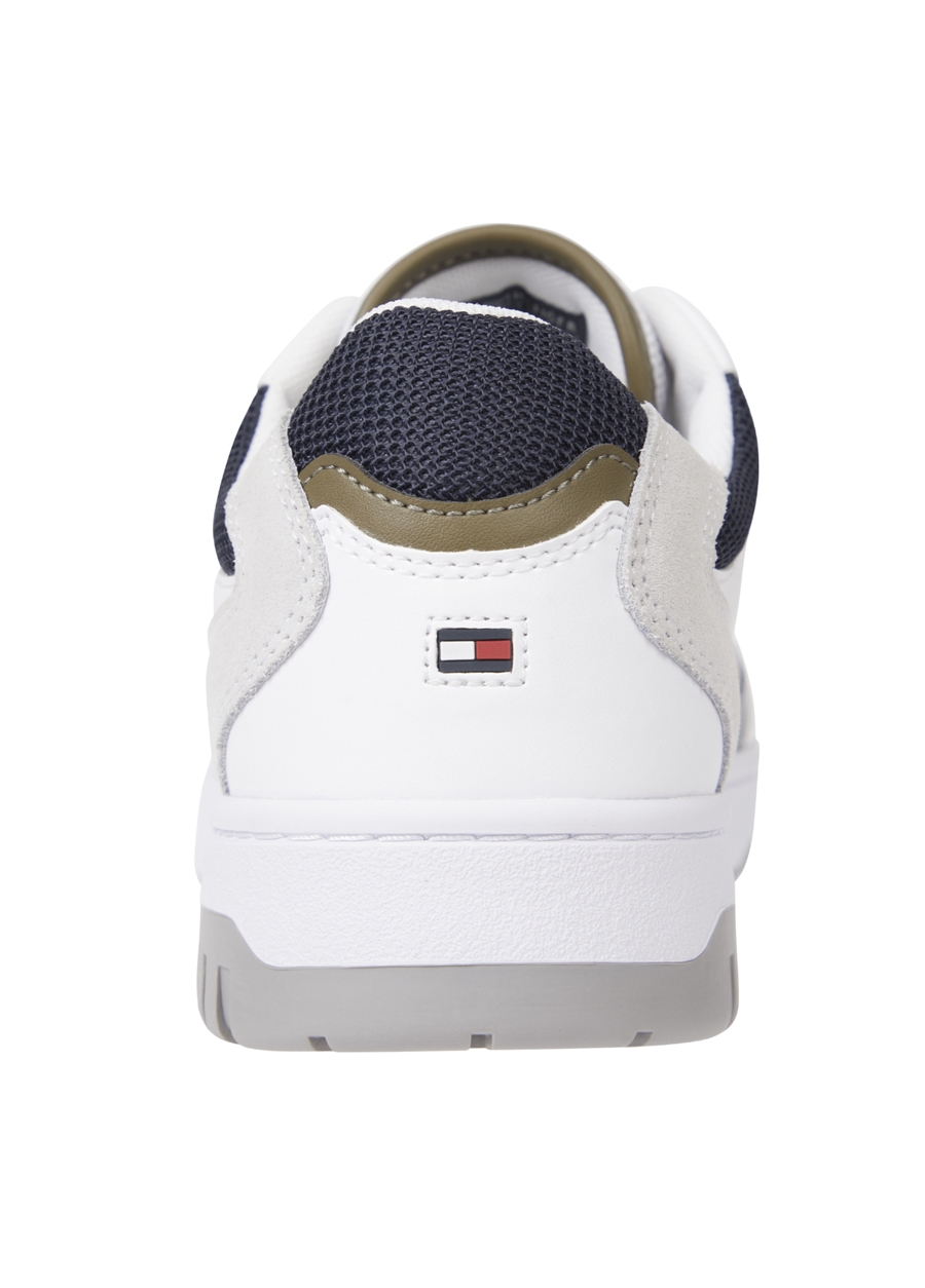 Tommy Hilfiger Beyaz Erkek Deri Sneaker TH BASKET STREET MIX_6