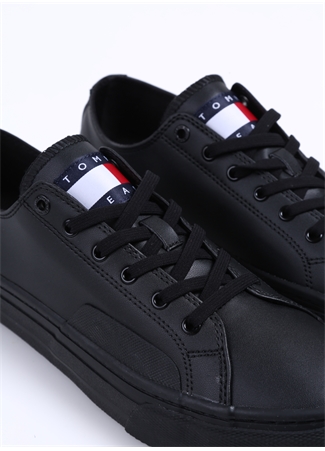 Tommy Hilfiger Siyah Erkek Sneaker MENS LACE VULC ESS_4