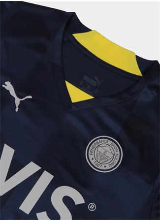 Puma Mavi Erkek Çocuk Düz Fenerbahçe Forma FSK 3Rd Jersey Replica Jr_2