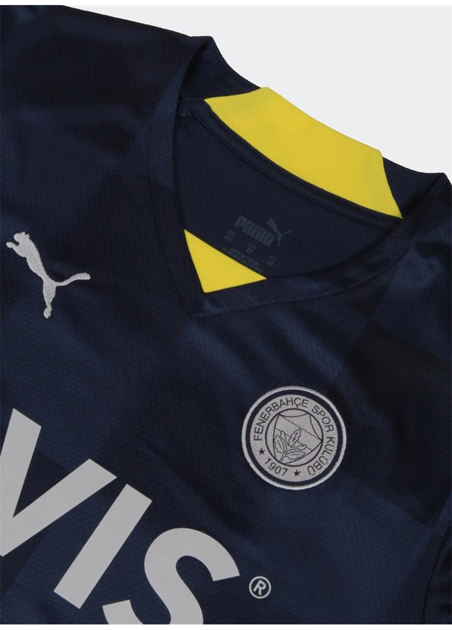 Puma Mavi Erkek Çocuk Düz Fenerbahçe Forma FSK 3Rd Jersey Replica Jr_2