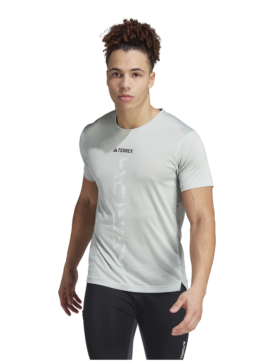 Adidas Gümüş Erkek Yuvarlak Yaka Terrex T-Shirt HZ6242-AGR SHIRT WON