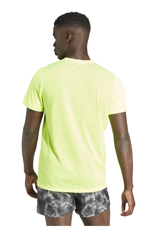 Adidas Sarı Erkek Yuvarlak Yaka Regular Fit T-Shirt IM2532-OWN THE RUN TEE LUC_1