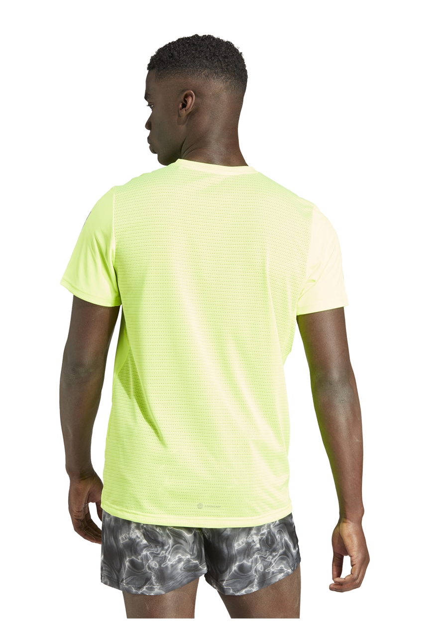 Adidas Sarı Erkek Yuvarlak Yaka Regular Fit T-Shirt IM2532-OWN THE RUN TEE LUC_1