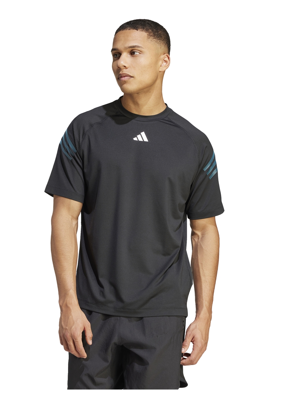 Adidas Siyah Erkek Yuvarlak Yaka Regular Fit T-Shirt IJ8126-TI 3S TEE BLA