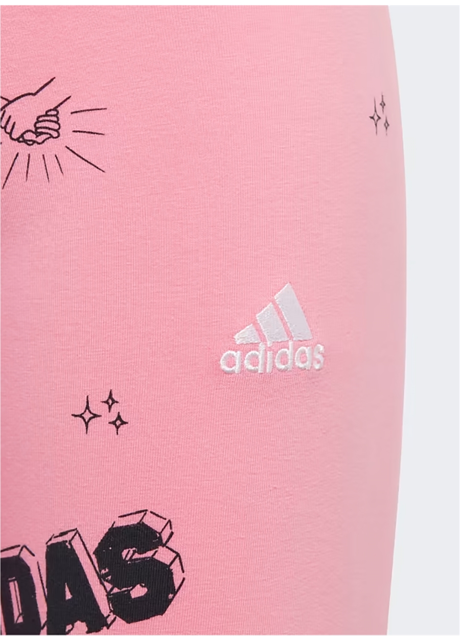 Adidas Pembe Kız Çocuk Dar Paça Uzun Dar Desenli Tayt IA1568 JG BLUV Q3 TIGH_2