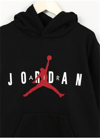 Nike Çocuk Siyah Kapüşonlu Baskılı Sweatshirt 95B910-023 JDB JUMPMAN SUSTAINABLE_2