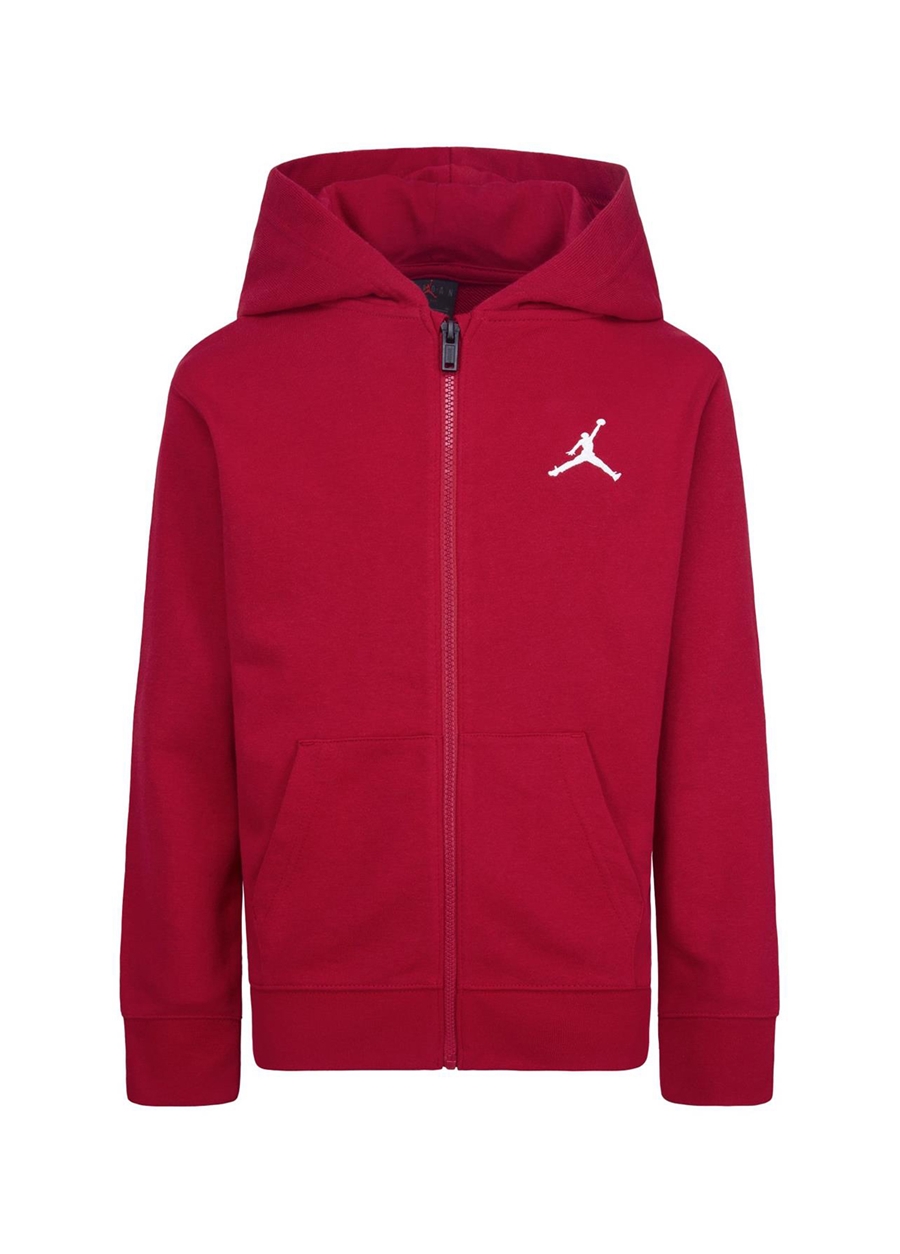 Nike Çocuk Kırmızı Kapüşonlu Sweatshirt 95C573-R78 JDB MJ ESSENTIALS FT FZ