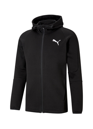 Puma Siyah Erkek Yuvarlak Yaka Regular Fit Sweatshirt 58581201 EVOSTRIPE Core FZ Hoodie_3