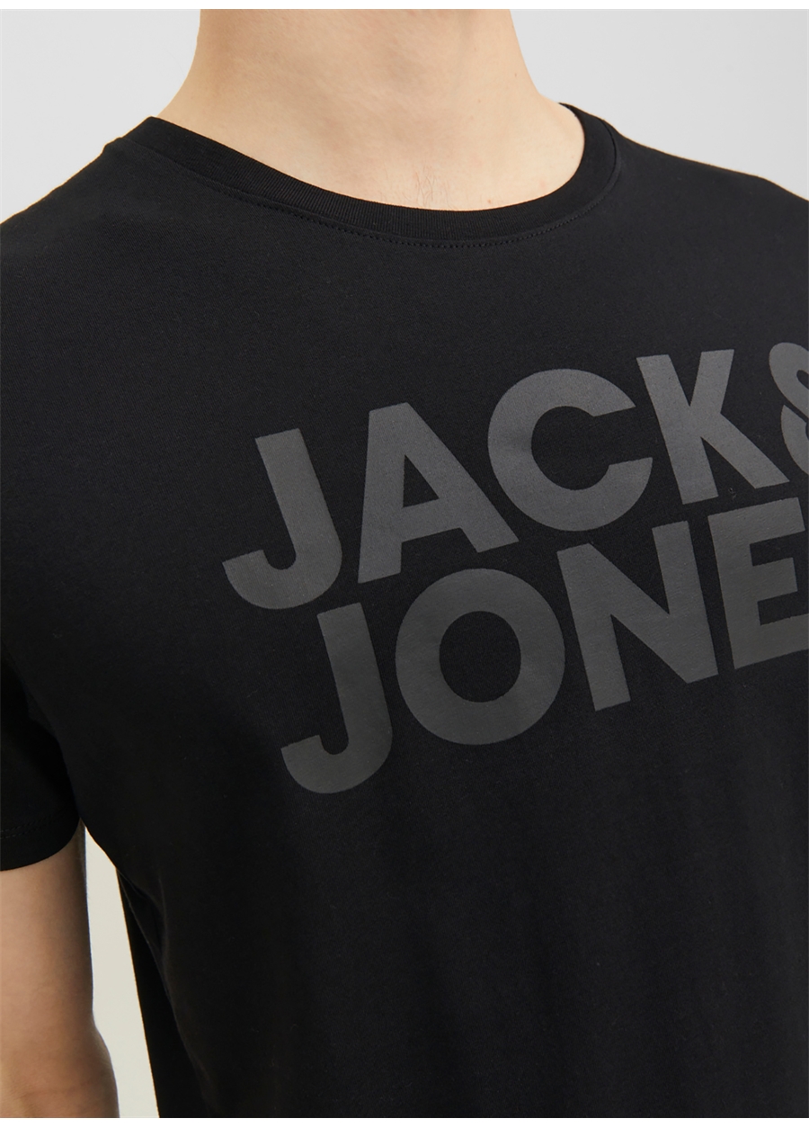 Jack & Jones Yuvarlak Yaka Siyah Erkek T-Shirt 12151955_JJECORP LOGO TEE SS O-NECK_3