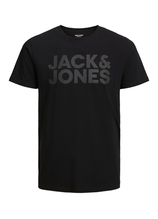 Jack & Jones Yuvarlak Yaka Siyah Erkek T-Shirt 12151955_JJECORP LOGO TEE SS O-NECK_4