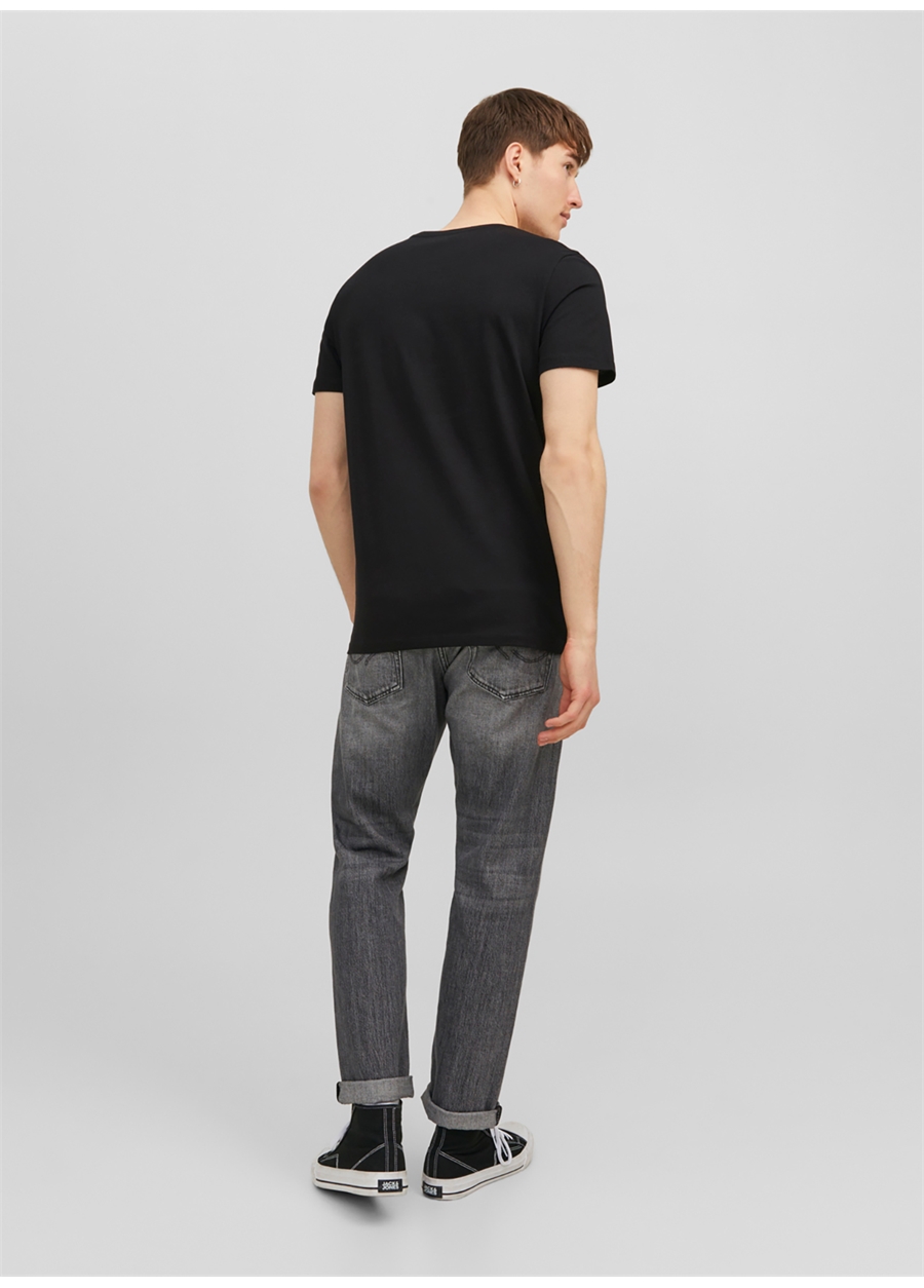 Jack & Jones Yuvarlak Yaka Siyah Erkek T-Shirt 12151955_JJECORP LOGO TEE SS O-NECK_6