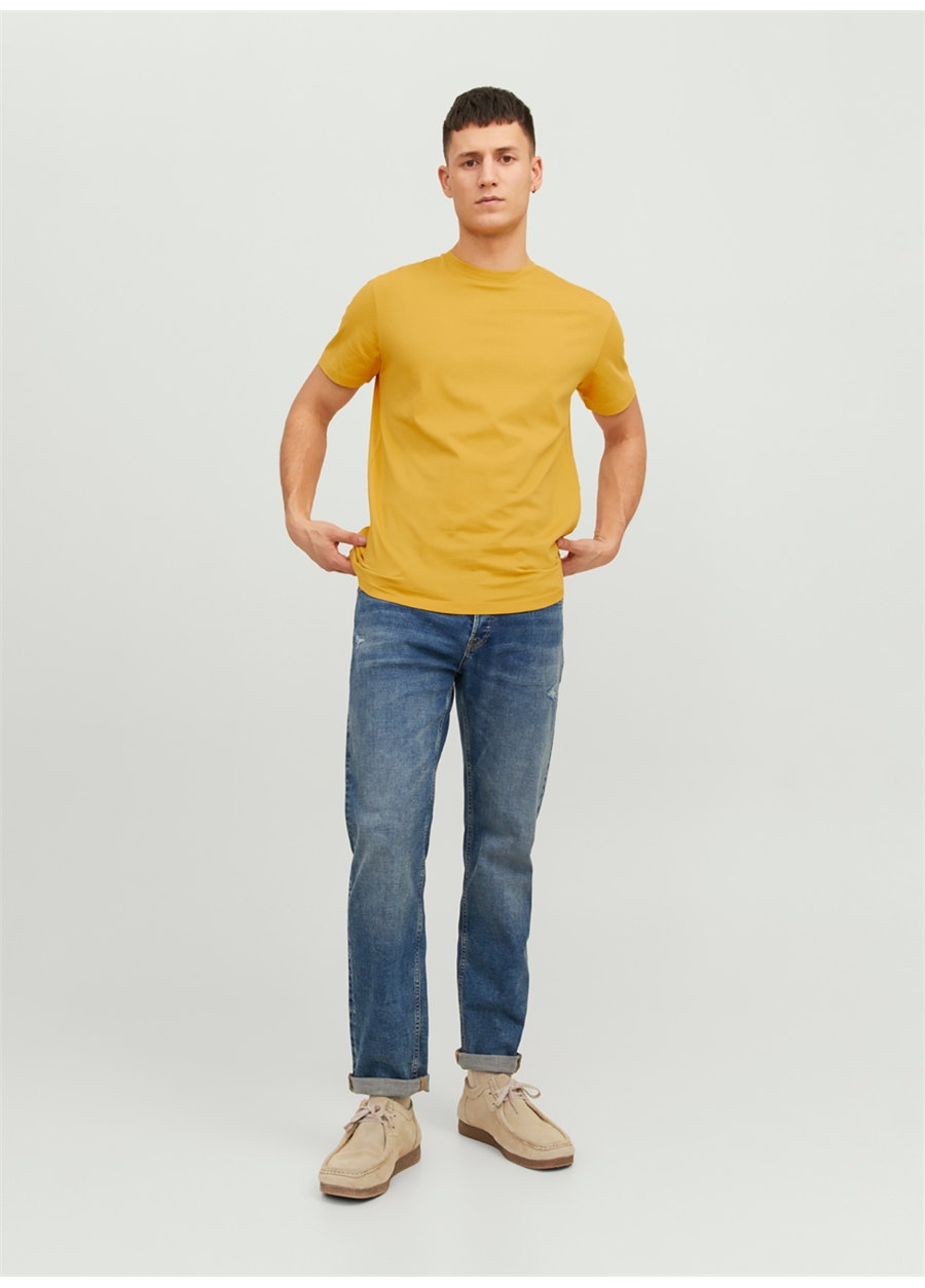 Jack & Jones Yuvarlak Yaka Kahve Erkek T-Shirt 12156101_JJEORGANIC BASIC TEE SS O-_4