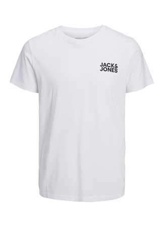 Jack & Jones Yuvarlak Yaka Beyaz Erkek T-Shirt 12151955_JJECORP LOGO TEE SS O-NECK_1