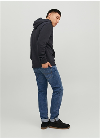 Jack & Jones Kapüşon Yaka Siyah Erkek Sweatshırt 12152840_JJECORP LOGO SWEAT HOOD NO_1